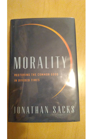 Cover of Morality: Restoring the Common Good in Divided Times